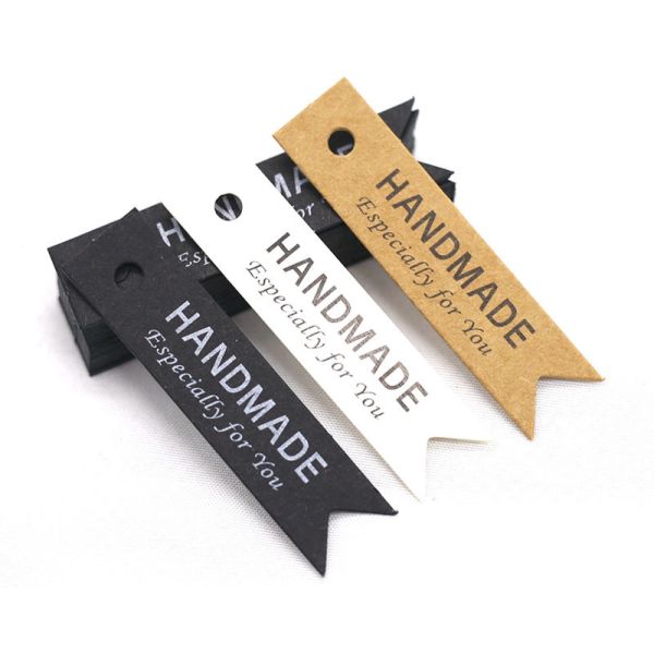 Embossing Handmade UV Thank You Clothing Tag Label For You Gift Box