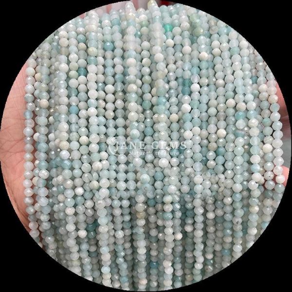 Round Shape Multi-color Gemstone Beads Natural Crystal Healing Rose Quartz, Lapis Lazuli Faceted Loose Bead Strands for DIY Jewelry