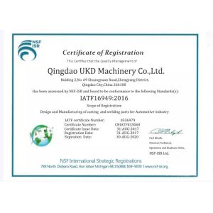 Qingdao UKD Machinery Co., Ltd. Certifications