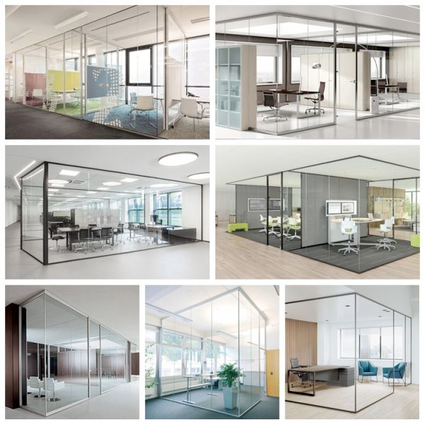 Customized Design Tempered Glass Partition Wall with 10 Years Warranty for Office Wall Dividers