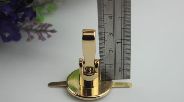 Novelty zipper puller decorative round shape gunmetal color purse twist lock turn lock