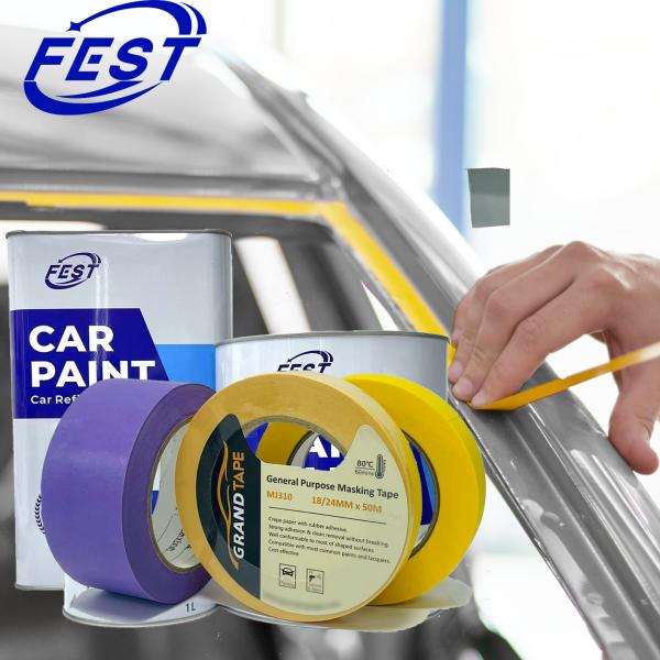 Ruban adhésif résistant à la chaleur de qualité professionnelle pour la peinture automobile
