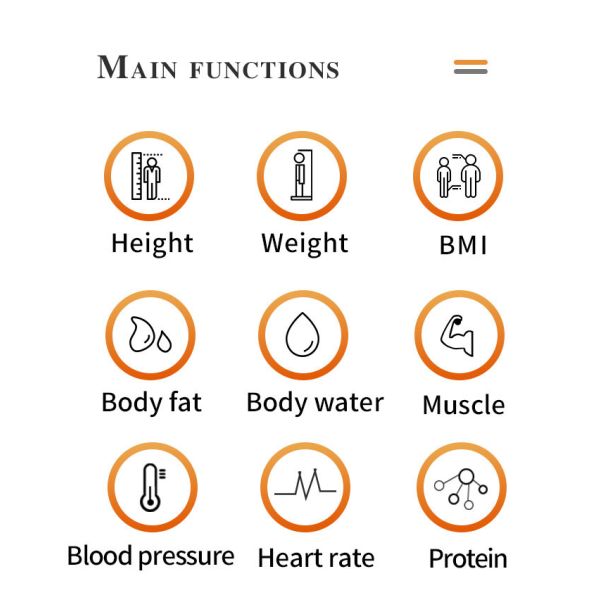 Человеческий анализ здоровья масштаба жировых отложений Bmi веса высоты