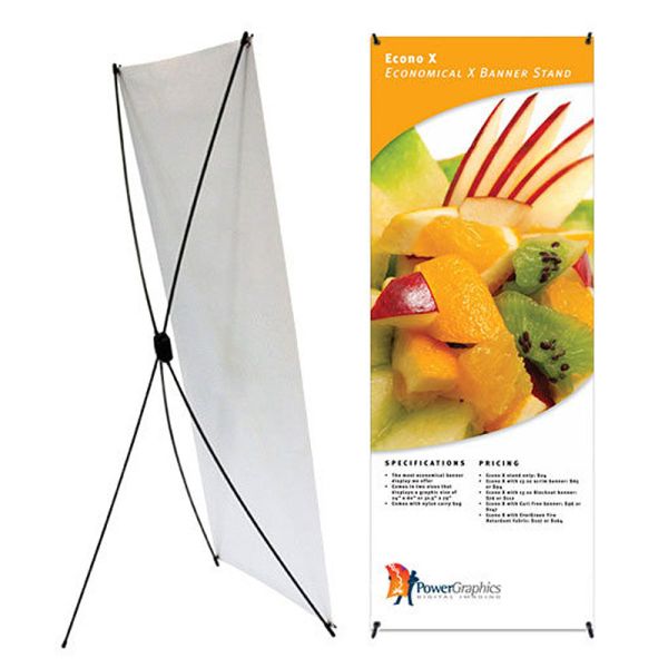 Portable adjustable x banner stand W60-80 x H160-180cm Aluminum Material
