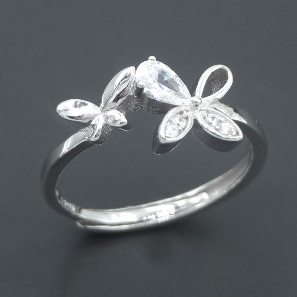 Пресноводные украшения обручальных колец жемчуга с дизайном пробела в-образности