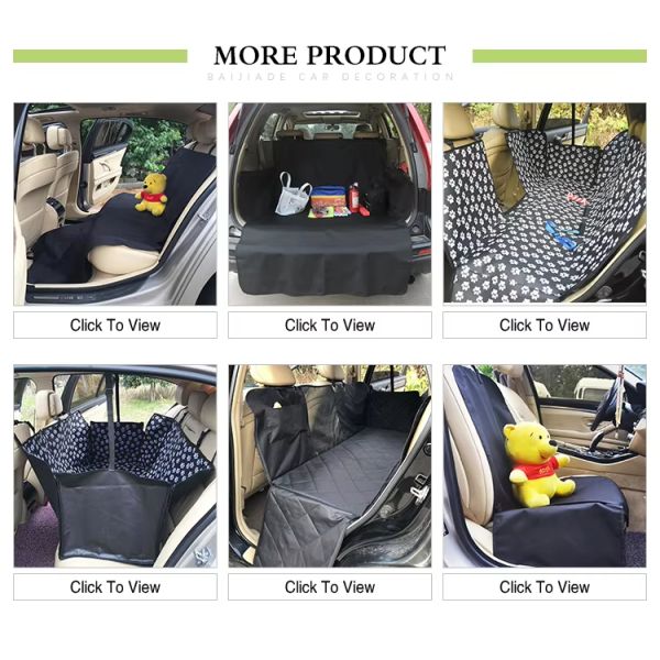 Customized Dog Back Seat Covers Durable Pet Car Seat Covers With Leash Folding Feeding Bowl