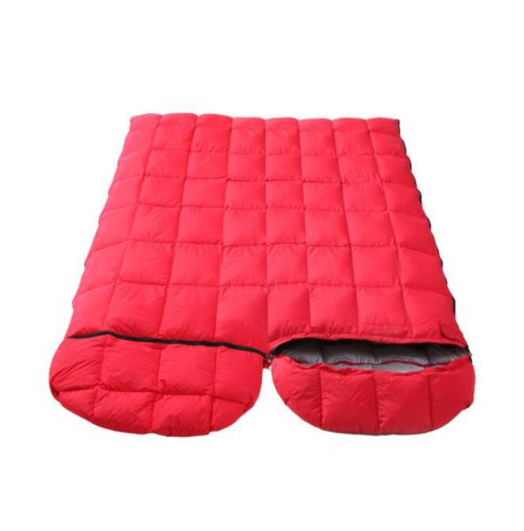 Red Waterproof Sleeping Bag , Outdoor Inflatable Sleeping Bag For Hiking