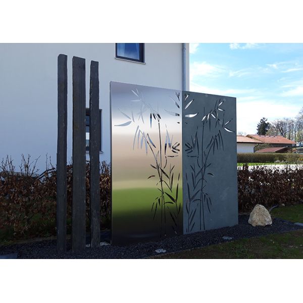 Decorative Stainless Steel Garden Ornaments With Bamboo Patterns