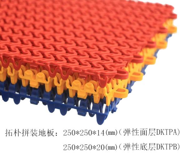 Moisture Proof Outdoor Sports Surfaces Colorful Interlocking No Bulging