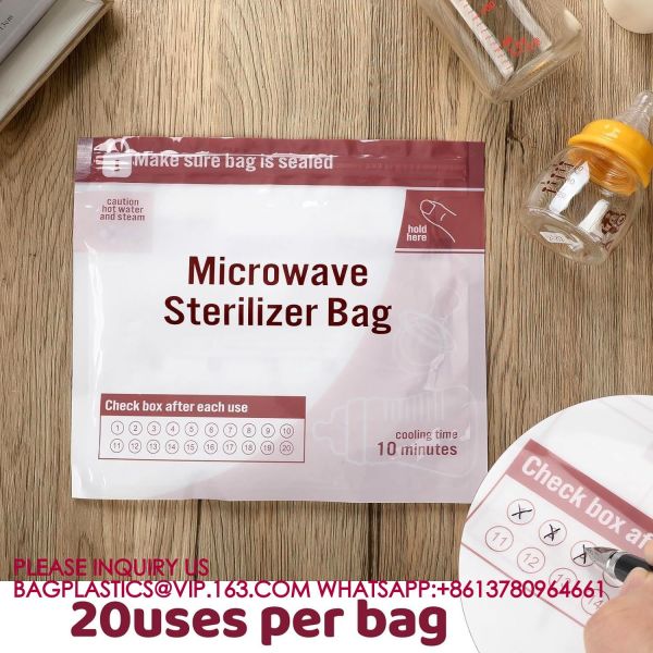 Microwave Baby Bottle Sterilizer Bags Steam Sterilizing Bags Baby Bottles Baby Bottles