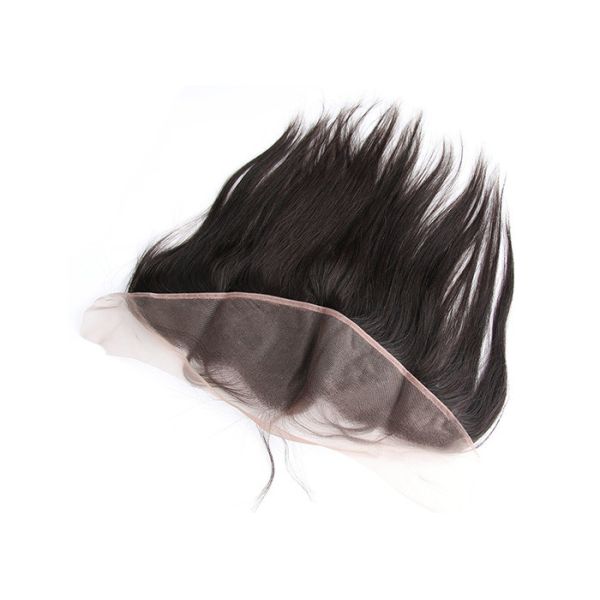 Natural Black Top Closure Straight Hair Ear to Ear Lace Frontal Human Hair Material