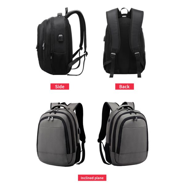 High quality products customized logo waterproof black Laptop Backpack men business Backpack