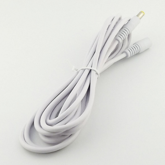 5m 3m 2m 1m DC Cable White Female End Type 5.5mm x 2.1mm Plug Adapter Extension Cable