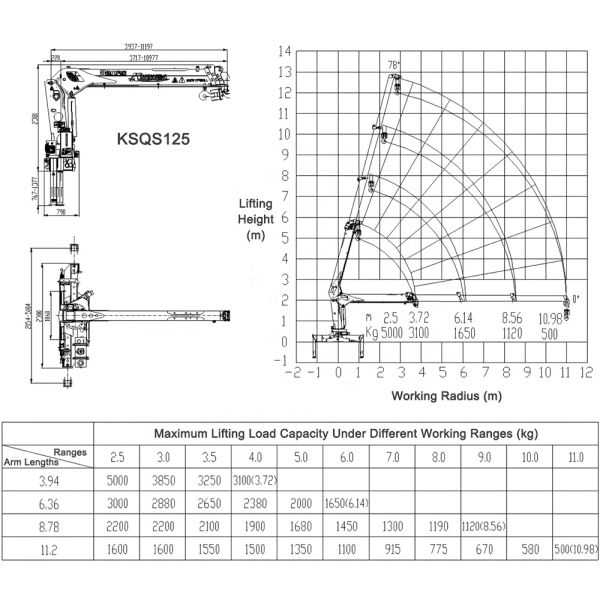 7 Ton Hydraulic Loader Crane Truck Mounted SHACMAN Diesel Crane Truck