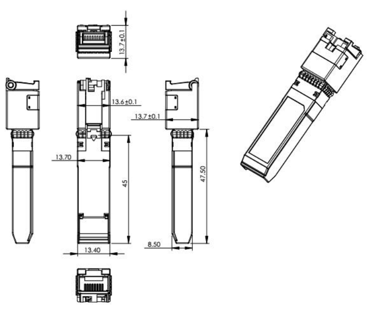 10Gbps основание t совместимый CISCO меди SFP+ RJ45 CAT6 30m Sfp 10g