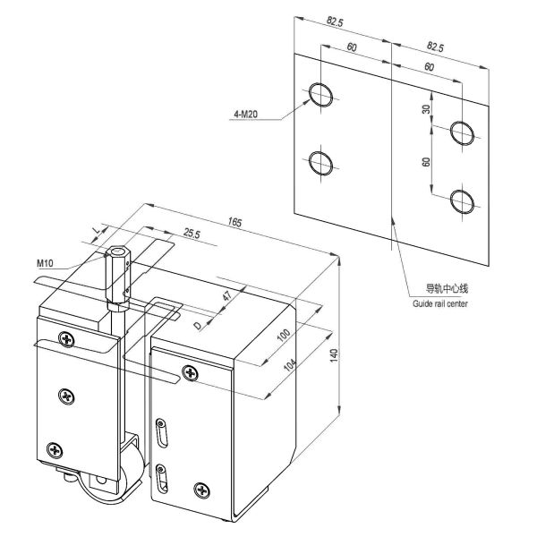 Instantaneous Safety Gear Elevator Safety Components For Passenger Elevator