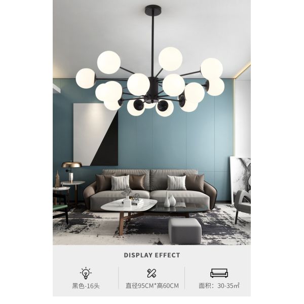 Nordic Magic Bean Pendant Lights Glass Ball Light Lamp for Bedroom contemporary chandelier(WH-MI-424)