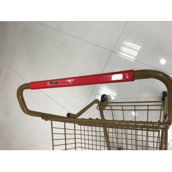 40L Folding Grocery Shopping Trolley , Singel Basket Supermarket Shopping Carts