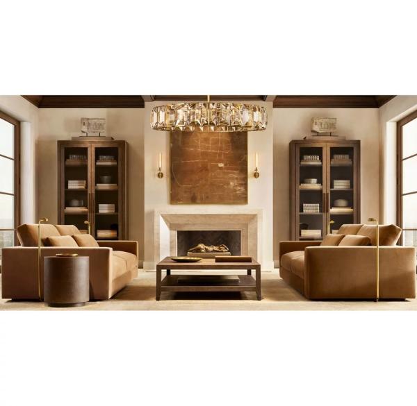 Modern Stainless Steel And Sintered Stone Coffee Table For Living Room Furnishing
