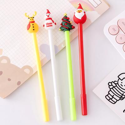 Christmas Creative Gel Ink Pen 0.5mm Santa Claus Snowman Tree Black Gel Ink Pen
