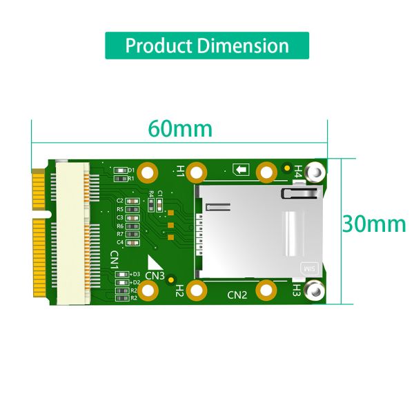 Полный размер USB Mini PCI-E SIM-карты адаптер настройки