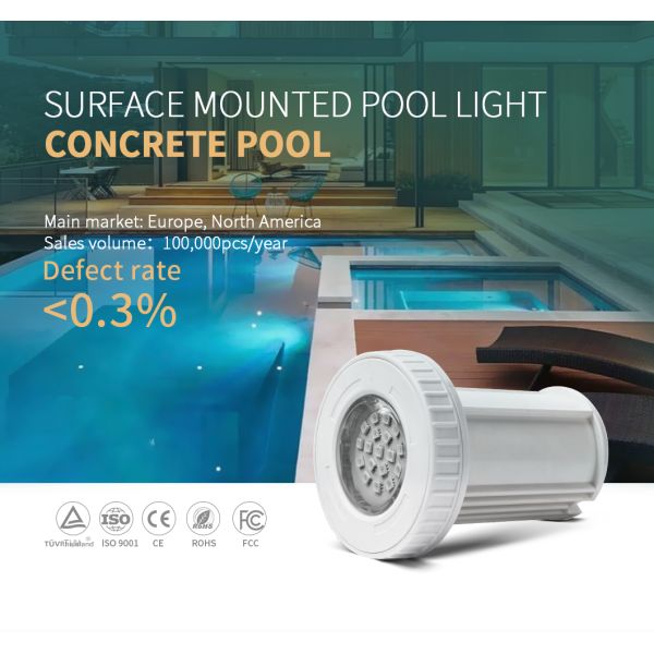 3W 70LM привело ABS RGB 280ma Dimmable светов SMD5050 бассейна