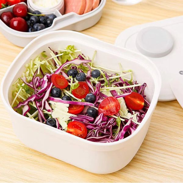 Large Capacity Take Away BPA Free Eco Friendly Food Container with Lid Fork and Knife