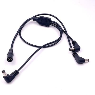 1 Female to 3 Angle Male Ways DC Splitter Power Extension Cable for CCTV Security Camera