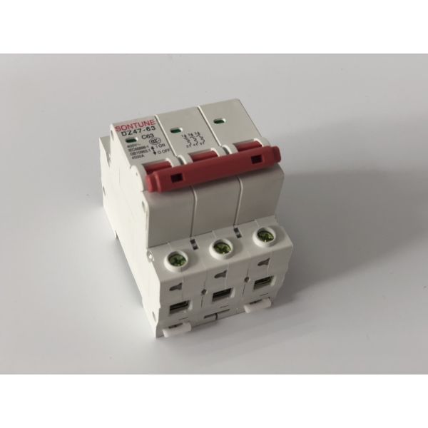 Economic Type MCB Circuit Breaker , Adjustable Action Value 3 Pole MCB