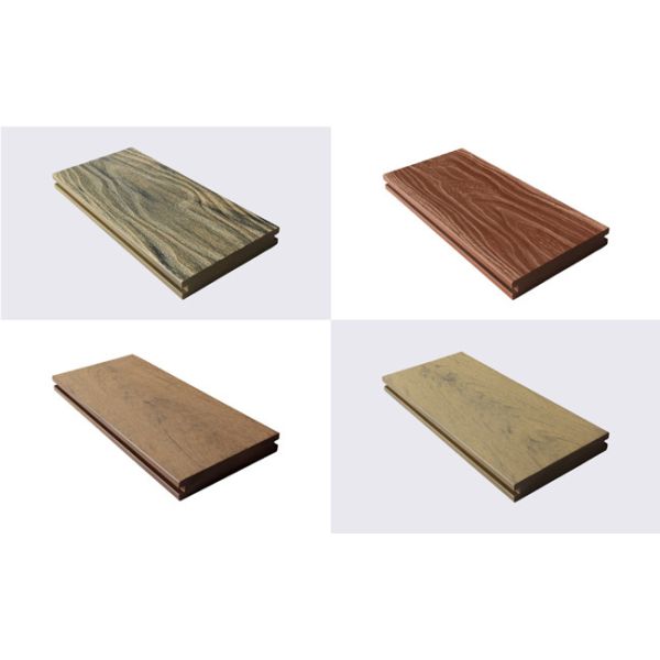 UV Resistant Grey Solid Composite Decking Trim Boards Eco Wood Lumber
