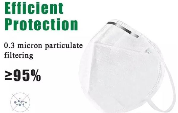 White Color KN95 Face Mask Adult Nonwoven Dust Mask Ffp2 En149 Standard