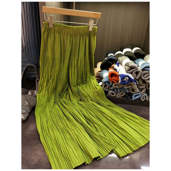 Nice Fashion Simple Pleated Suit Women's New Autumn Simple Design Pleated Top Wide Leg Pants Two-piece Set