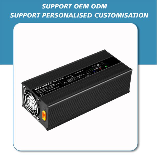 1800W DSP Intelligent Battery Charger with Dual Adjustable Voltage and Current for Multiple Battery Compatibility