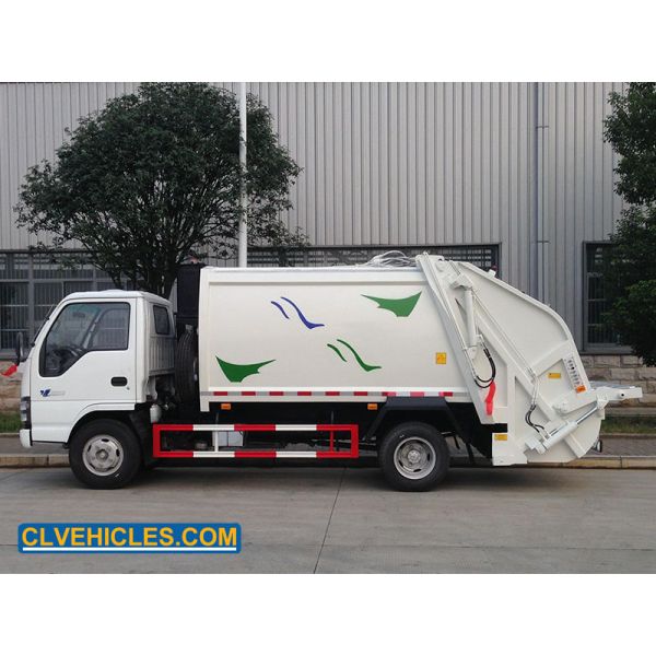 600P 130hp ISUZU Garbage Truck Air Brakes 4x2 Refuse Collection Vehicle