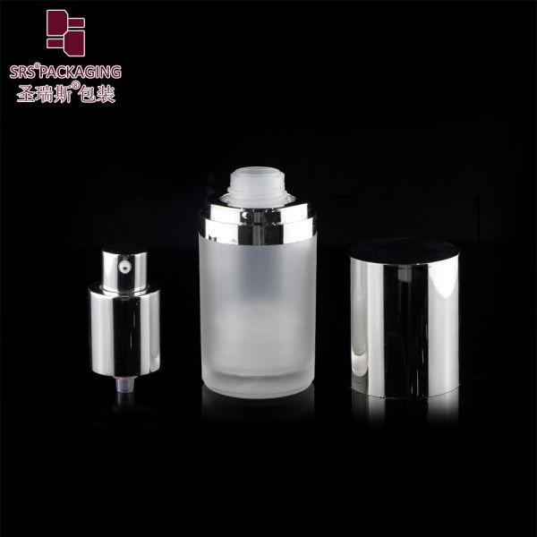 15ml 30ml 50ml round shape custom color acrylic lotion airless bottle