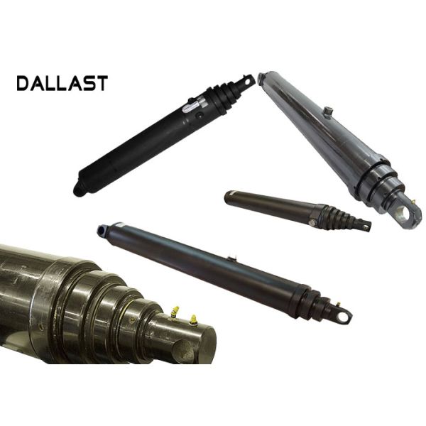 Multistage Telescopic Hydraulic Ram Single Acting Telescopic Trunion Pin Eye Hydraulic Cylinder