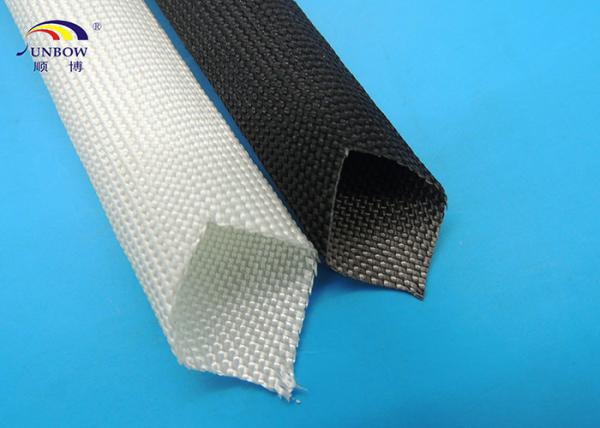 White Uncoated Flexible High Temperature Fiberglass Sleeving for Cables 400℃