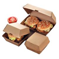 Envases para llevar de papel Kraft Burger and Chip Boxes