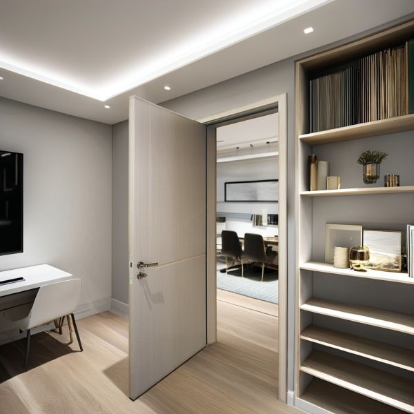 Unfinished Original Wood Doors Custom Crafted Waterproof Solid Wood Office Doors