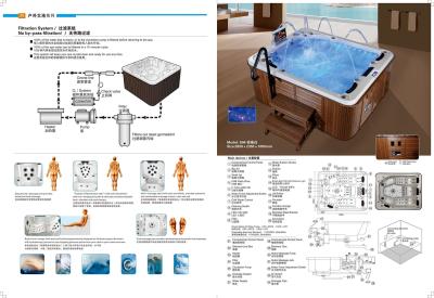 Tubes à jacuzzi électroniques de grande taille en extérieur Tubes de bain de grande taille Déodoration automatique