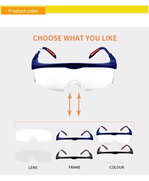 38g Dustproof Industrial Safety Medical Goggles Clear PC Protective For Gas Cutting
