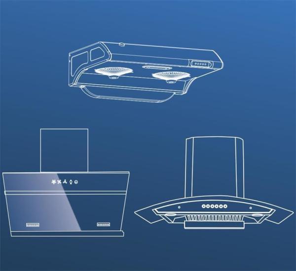 Smoke Exhaust Under Cabinet Range Hood Kitchen Cooking Appliances