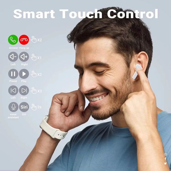 2025 New Transparent Air31 5.3 Bluetooth Earphones Smart Touch Control Wireless Earphone Air 31 Earphone