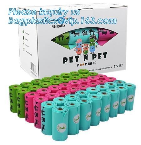 Scented Eco Friendly Dog Products Mixed Dog Pet Waste Poop Bags Refill Rolls
