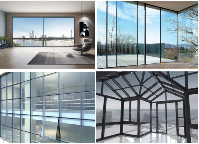 Corrugated Fluted Bathroom Glass Panel Fashionable Tempered Window Glass