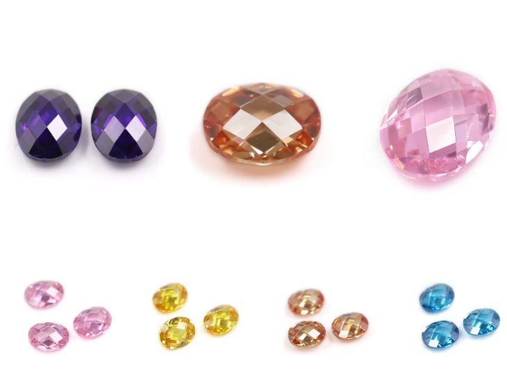 Розовый рез кубический цирконий моссанит круглый бриллиантовый рез драгоценный камень тепловая обработка применяется