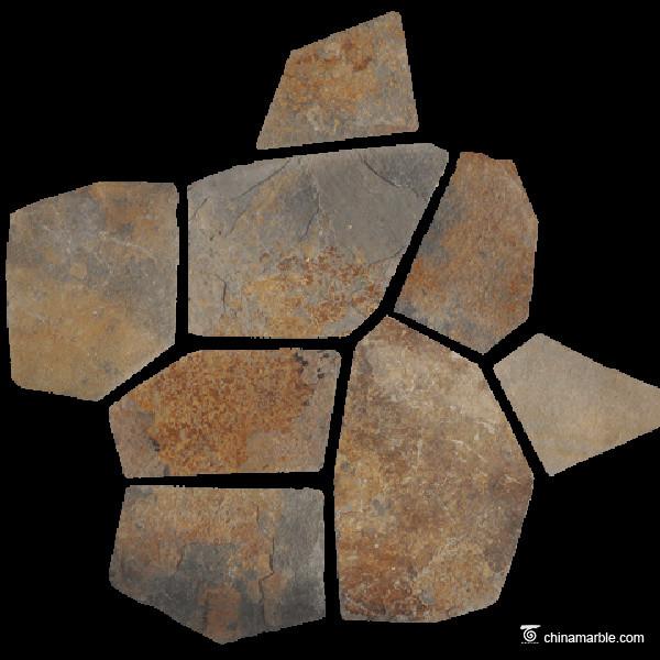 Natural stone Slate Meshed Back Landscape Flagstone Pavers Beige / Green / Grey / Yellow Color