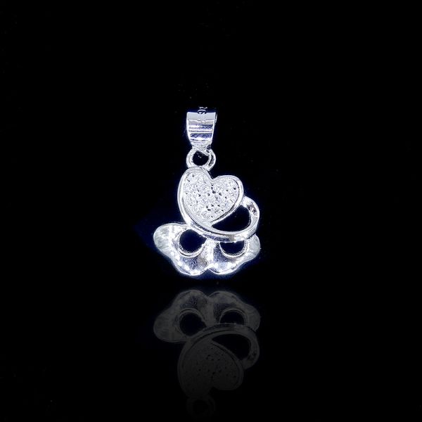 Подарок рождества формы дерева серебряного кубического Зирконя белого золота 925 привесной для девушки