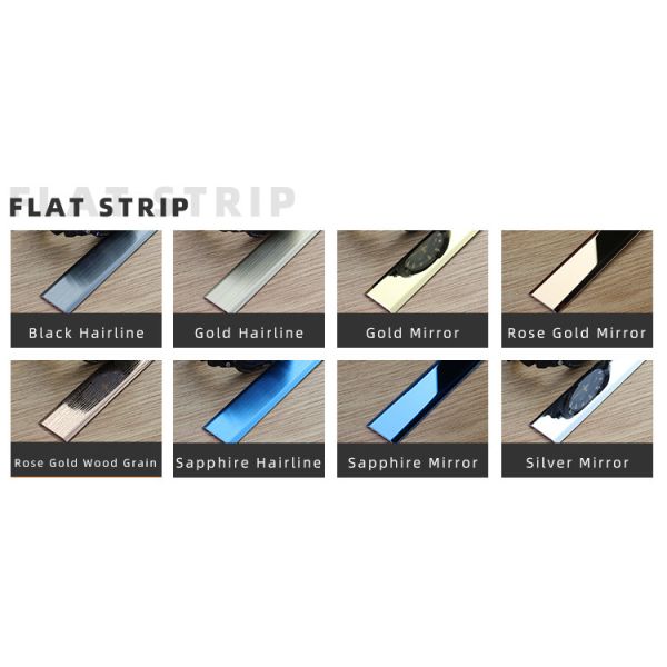 Аксессуары отделки золотой плоской нержавеющей стали кафельные огораживают кафельную длину прокладки 10FT