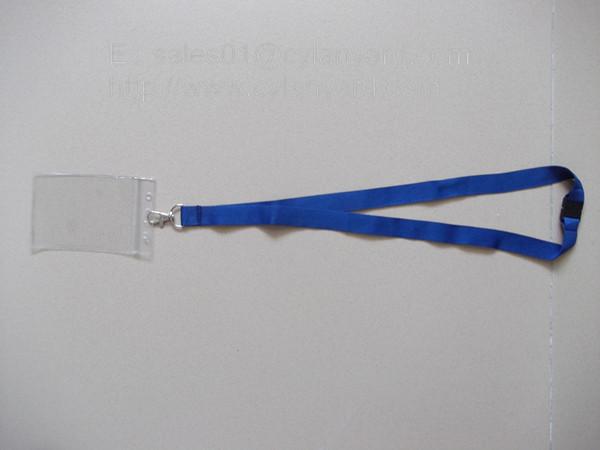 Promotional neck lanyard with plastic sleeve, name badge lanyards,